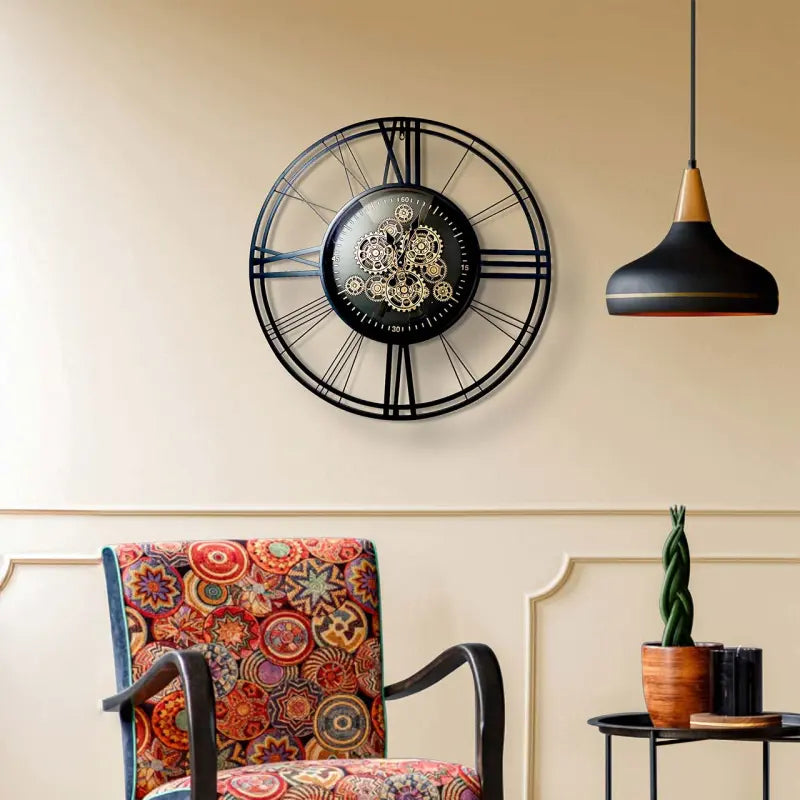 Silver Gears Wall Clock Lina Home