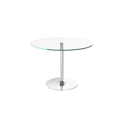 Selena 100cm Round Clear Glass Dining Table #NJ Home Interiors#