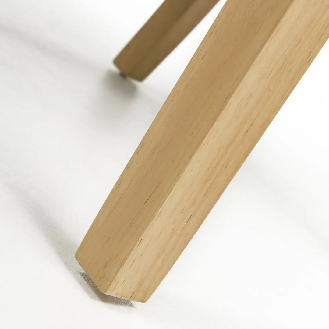 Set of 2 Moseley Waffle Flax Effect Light Brown Dining Chairs in Natural Legs - NJ Home Interiors