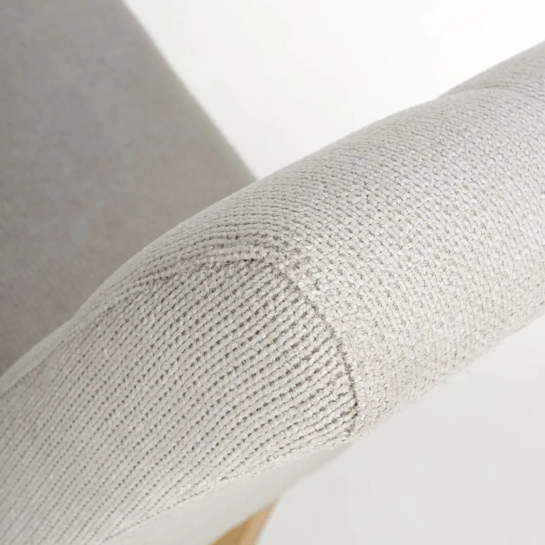 Set of 2 Moseley Waffle Flax Effect Natural Dining Chairs in Natural Legs - NJ Home Interiors