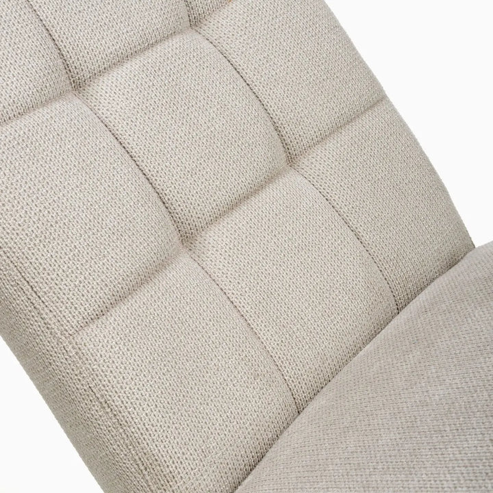 Set of 2 Moseley Waffle Flax Effect Natural Dining Chairs in Natural Legs - NJ Home Interiors