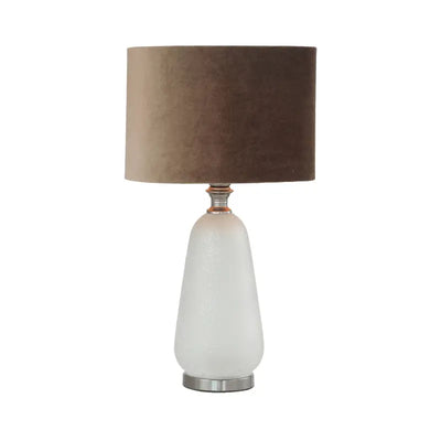 Silver Frost Glass 57cm Table Lamp #NJ Home Interiors#