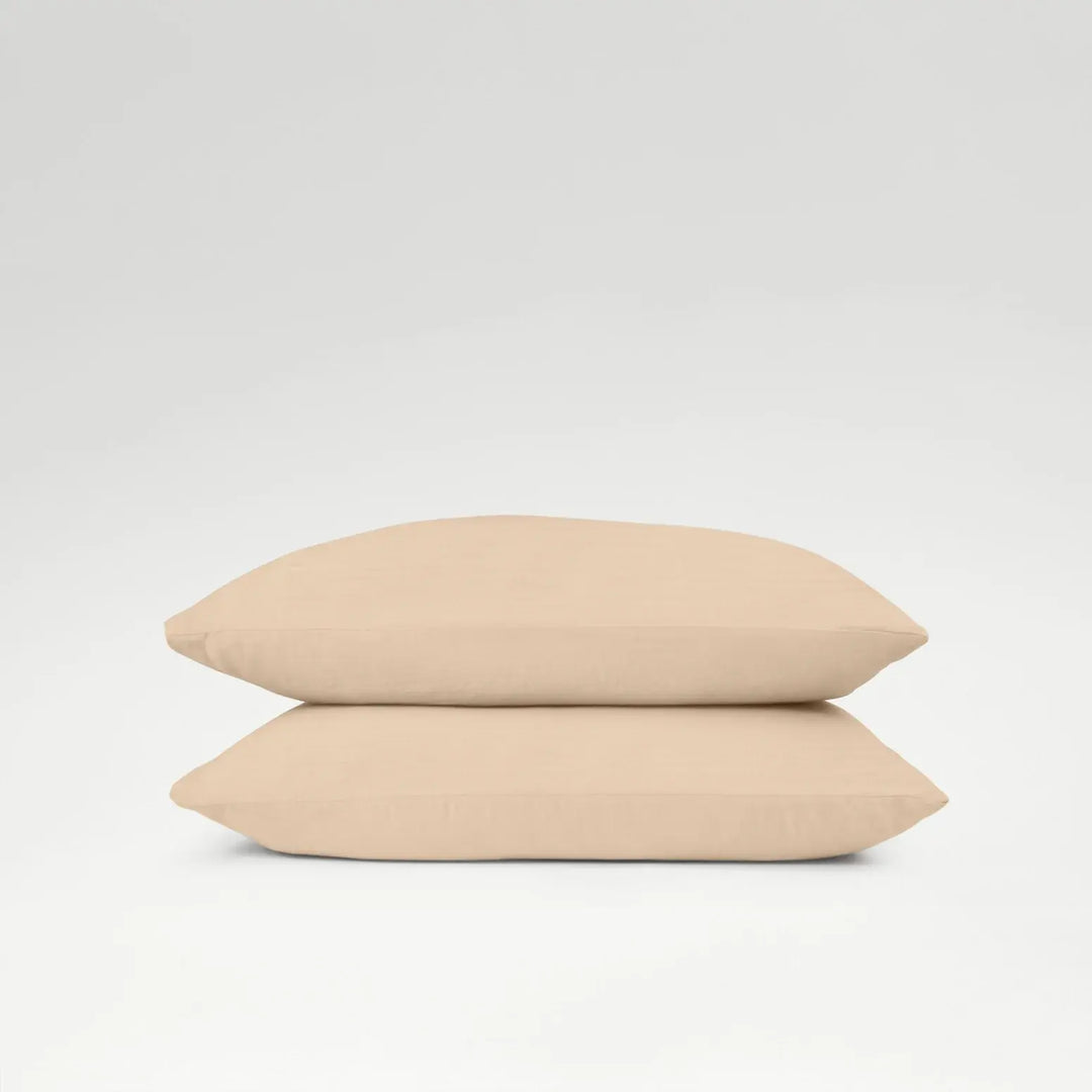 100% Organic GOTs Retreat King Pillowcases Pair Oat CHRISTY LUX-HOM