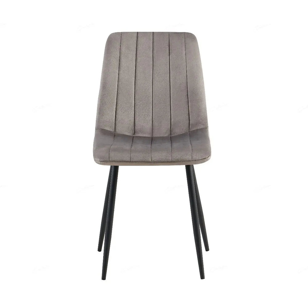 Leora Grey Velvet Dining Chair – Modern Luxury Seating Giatalia