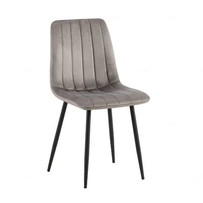 Leora Grey Velvet Dining Chair – Modern Luxury Seating Giatalia