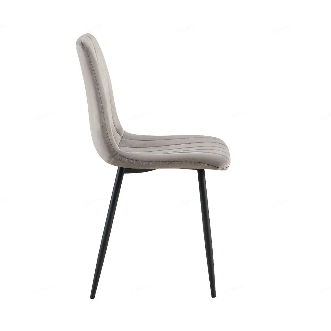 Leora Grey Velvet Dining Chair – Modern Luxury Seating Giatalia