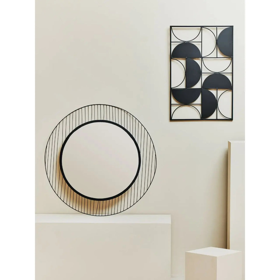 Terenzo Black Finish Semicircle Wall Art #NJ Home Interiors#