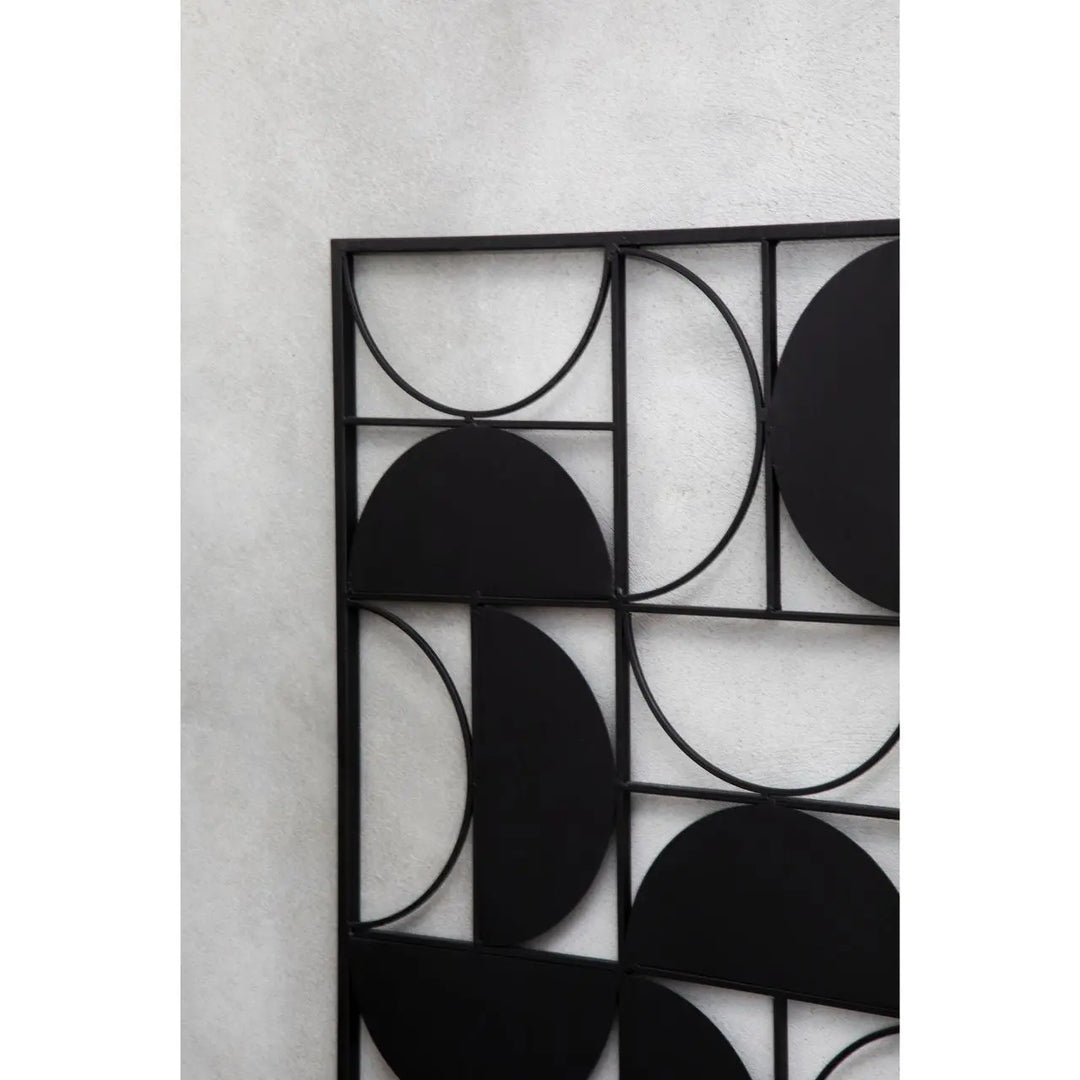 Terenzo Black Finish Semicircle Wall Art #NJ Home Interiors#