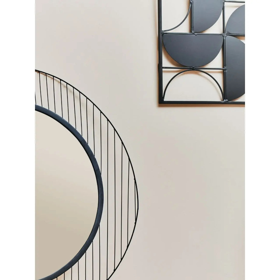 Terenzo Black Finish Semicircle Wall Art #NJ Home Interiors#