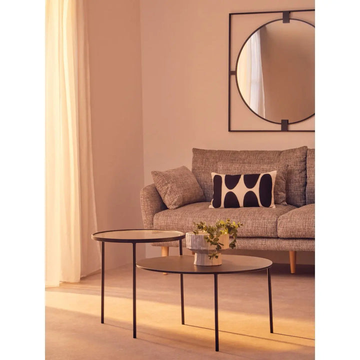 Terenzo Coffee Table With Glass and Metal Tops #NJ Home Interiors#