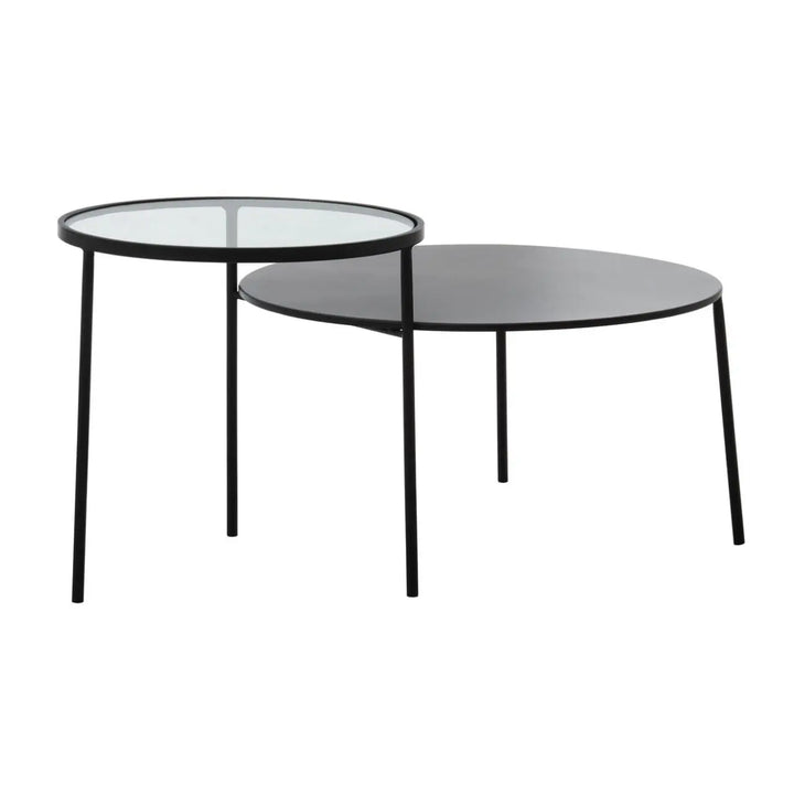 Terenzo Coffee Table With Glass and Metal Tops #NJ Home Interiors#