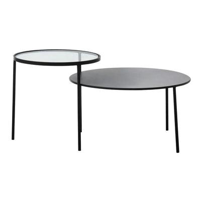 Terenzo Coffee Table With Glass and Metal Tops #NJ Home Interiors#