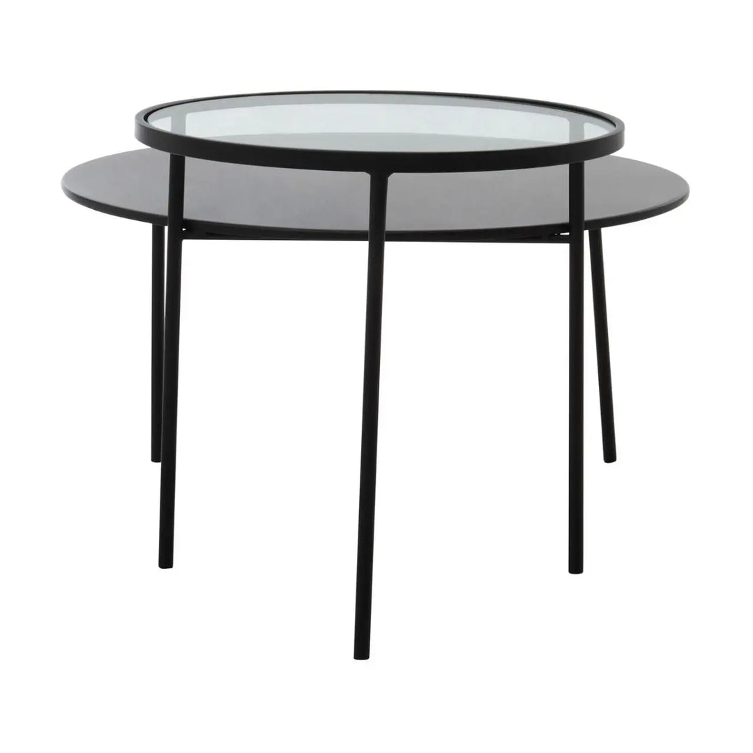 Terenzo Coffee Table With Glass and Metal Tops #NJ Home Interiors#