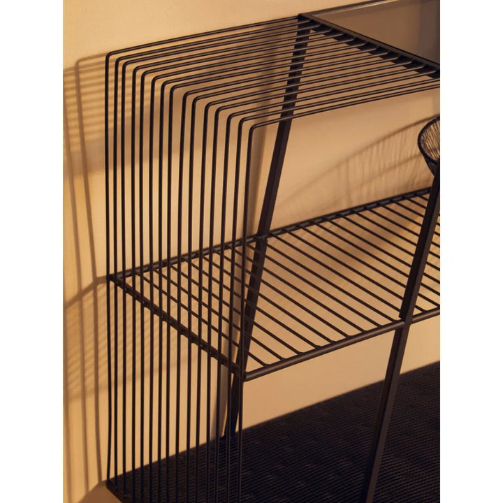 Terenzo Console Table with Grey Glass Top #NJ Home Interiors#