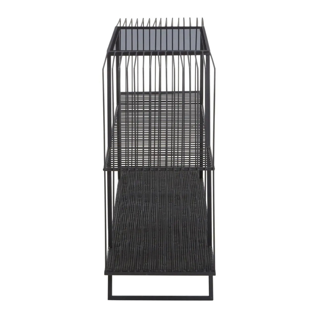 Terenzo Console Table with Grey Glass Top #NJ Home Interiors#