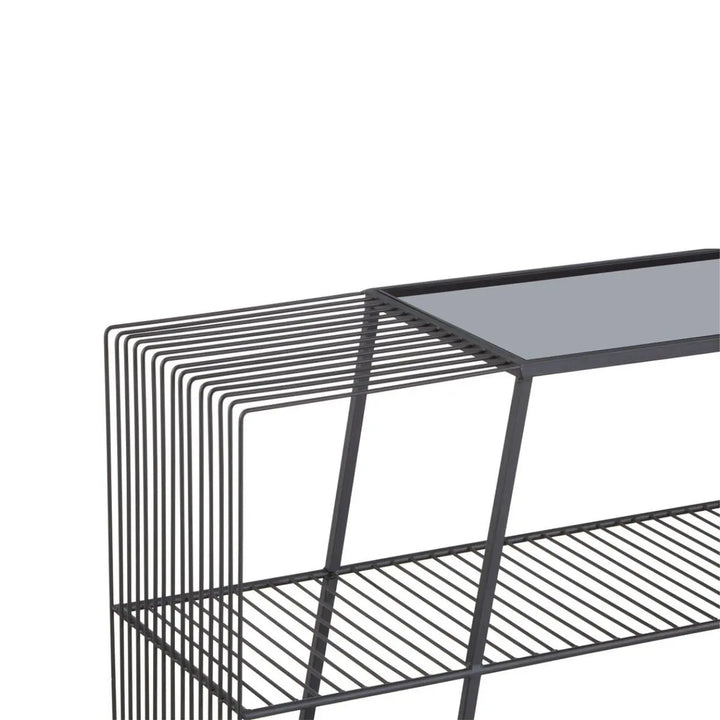 Terenzo Console Table with Grey Glass Top #NJ Home Interiors#