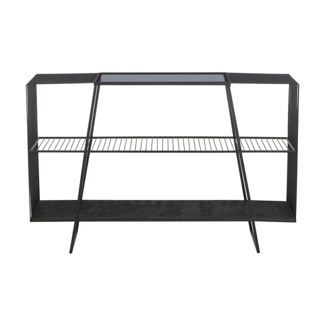 Terenzo Console Table with Grey Glass Top #NJ Home Interiors#