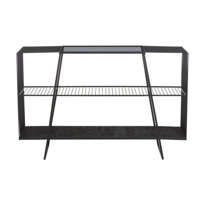 Terenzo Console Table with Grey Glass Top #NJ Home Interiors#