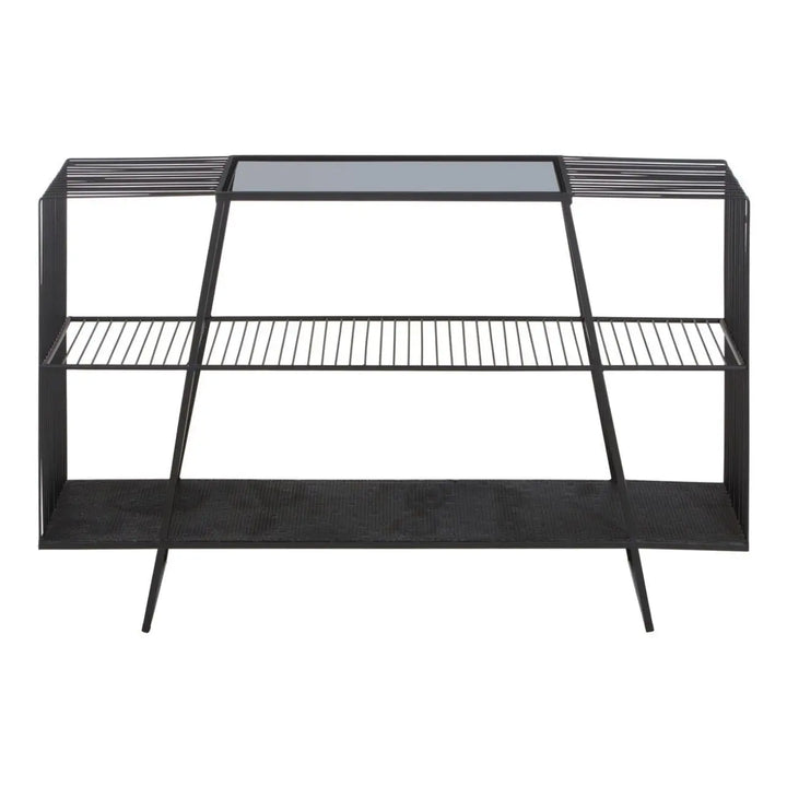 Terenzo Console Table with Grey Glass Top #NJ Home Interiors#