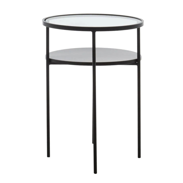 Terenzo End Table With Glass And Metal Tops #NJ Home Interiors#