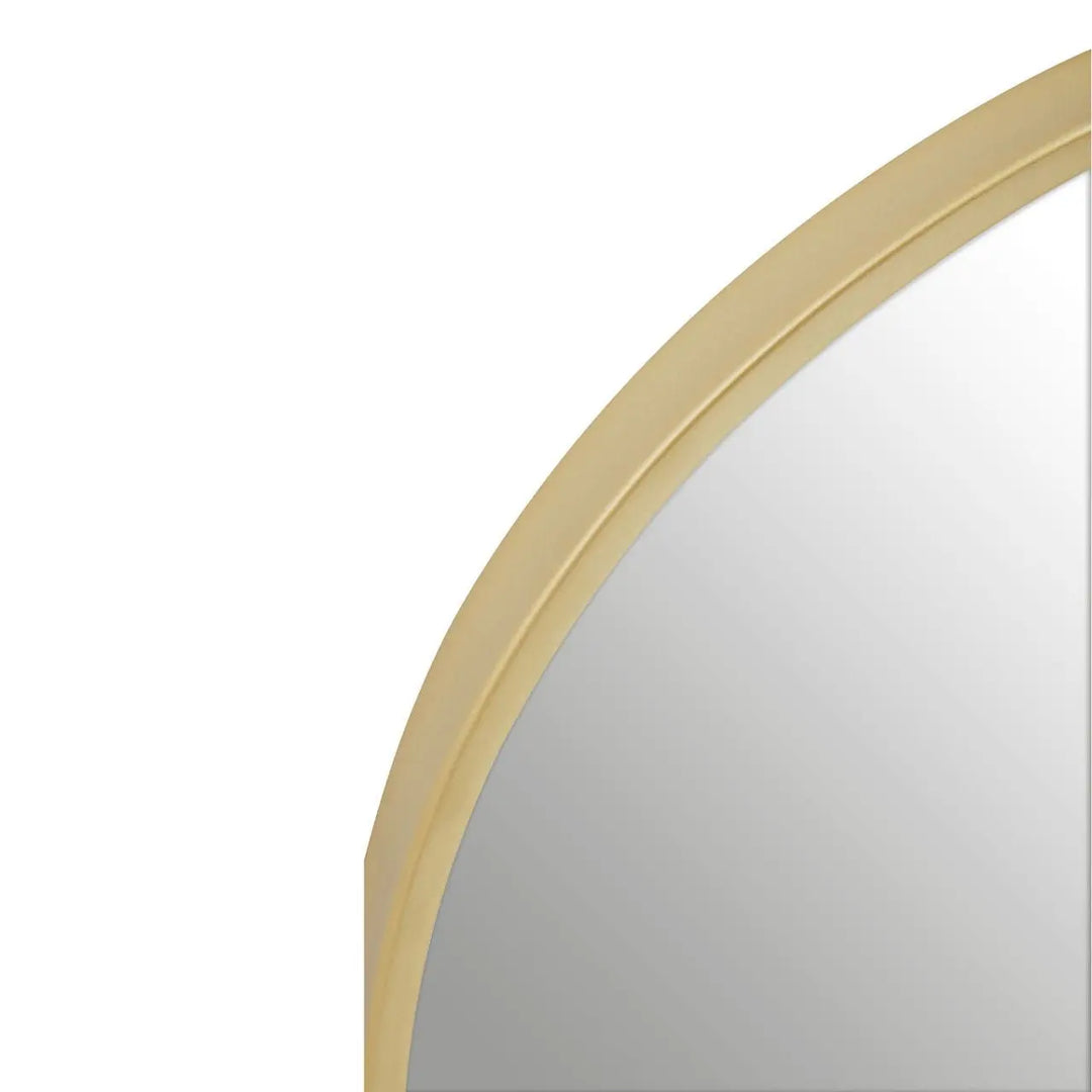 Terenzo Gold Finish Arched Wall Mirror #NJ Home Interiors#
