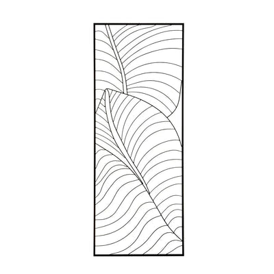 Terenzo Large Black Leaf Design Wall Art #NJ Home Interiors#