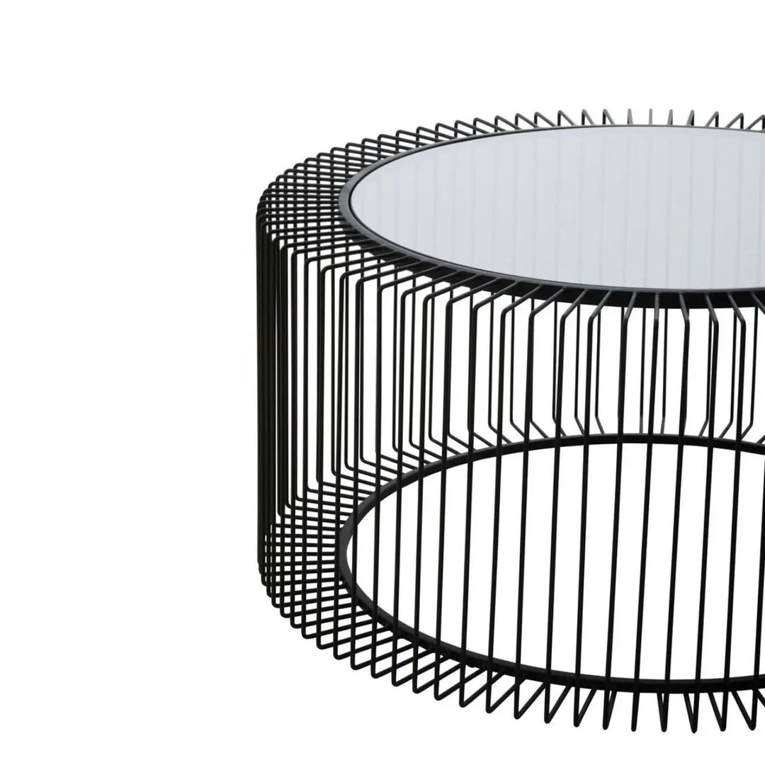 Terenzo Round Coffee Table with Glass Top #NJ Home Interiors#