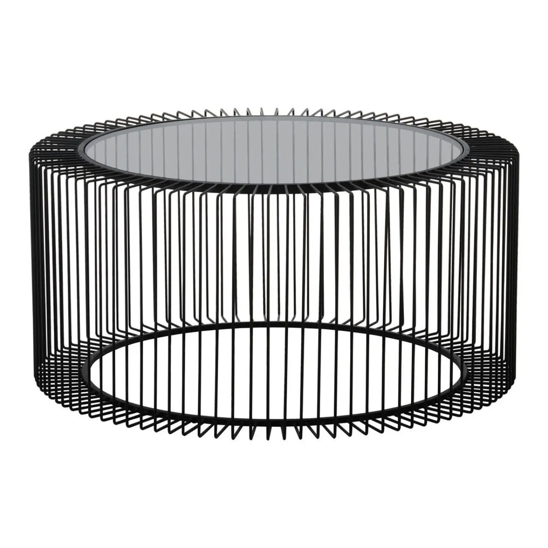 Terenzo Round Coffee Table with Glass Top #NJ Home Interiors#