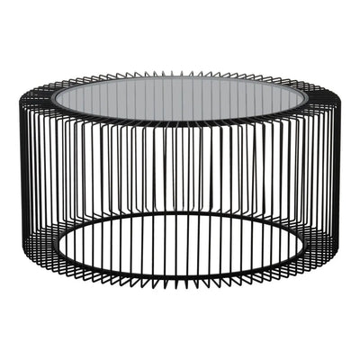 Terenzo Round Coffee Table with Glass Top #NJ Home Interiors#