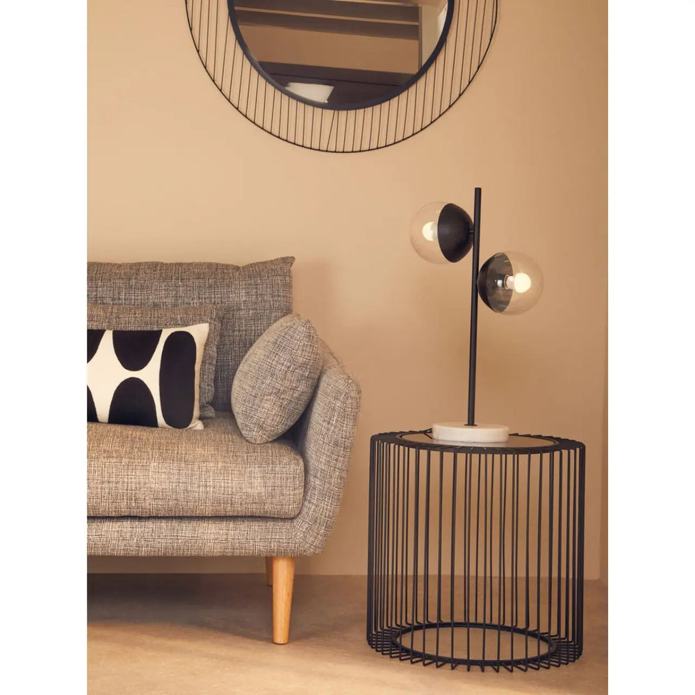 Terenzo Round End Table with Glass Top - NJ Home Interiors