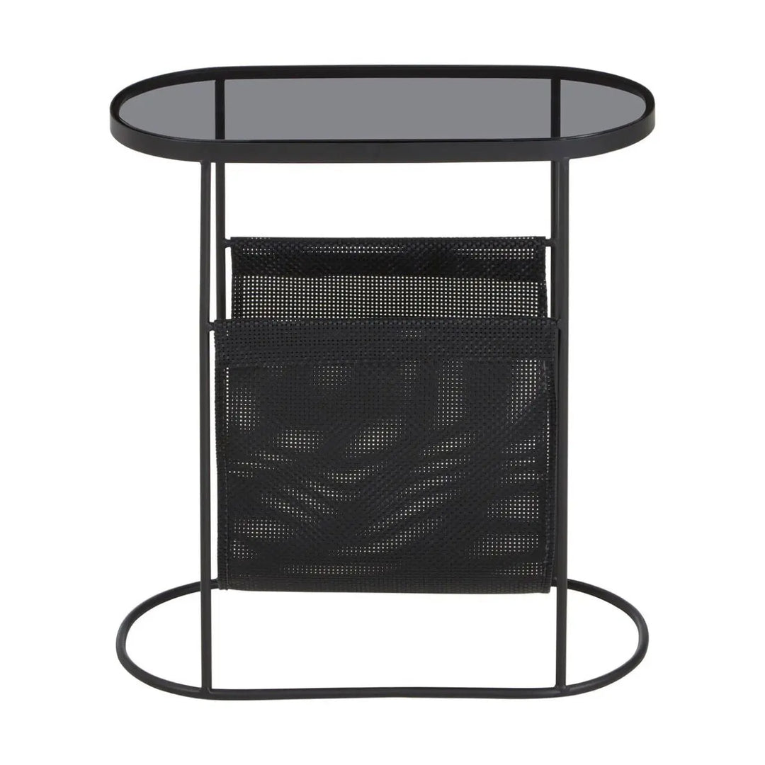Terenzo Side Table With Grey Glass Top #NJ Home Interiors#