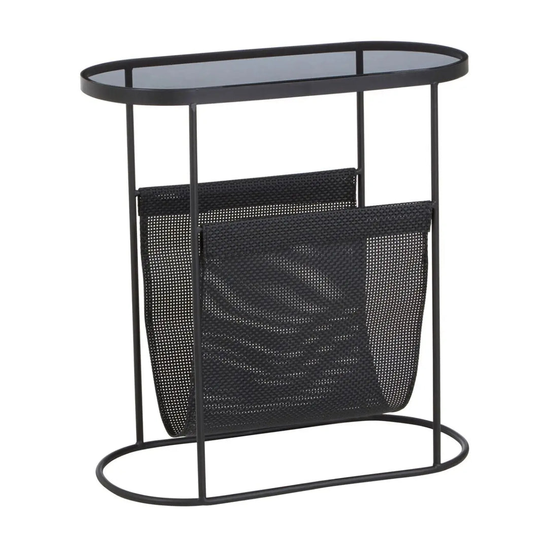 Terenzo Side Table With Grey Glass Top #NJ Home Interiors#