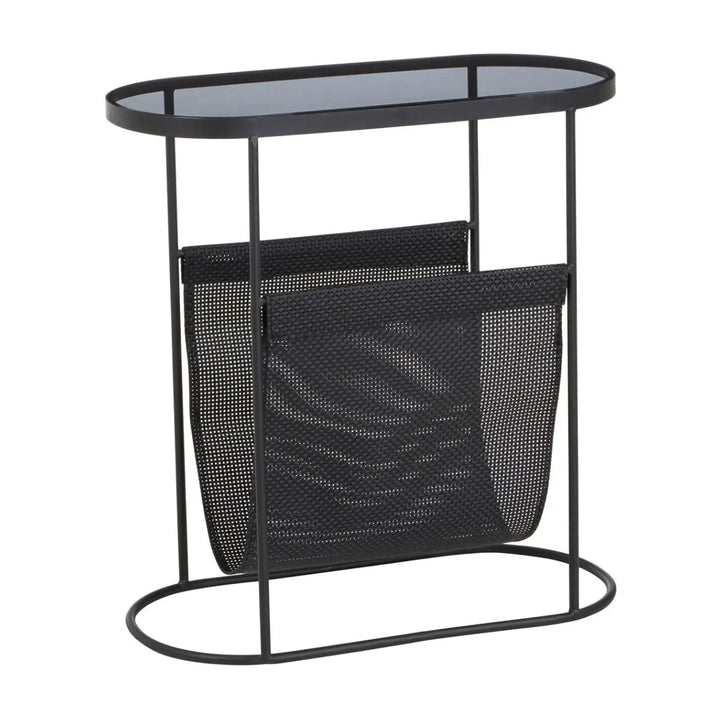 Terenzo Side Table With Grey Glass Top #NJ Home Interiors#