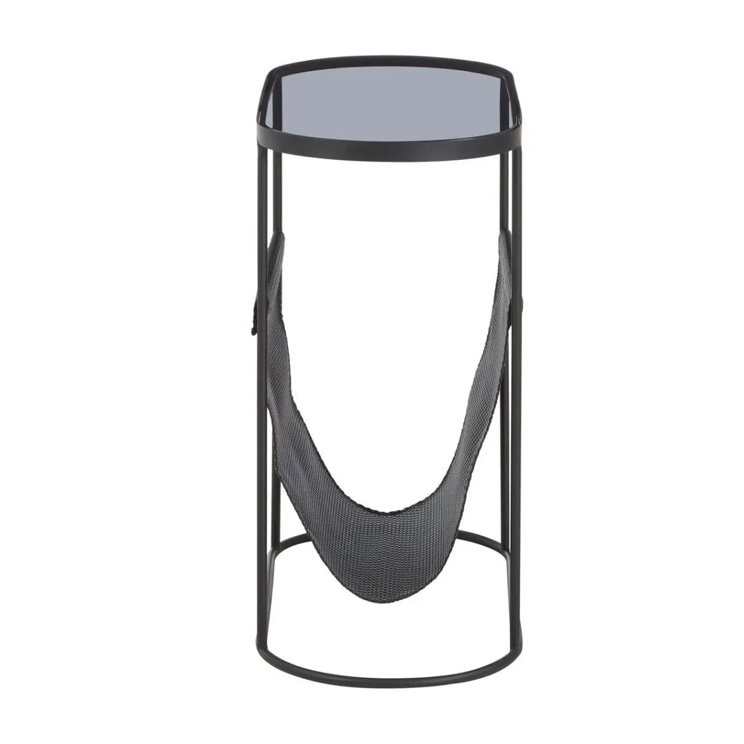 Terenzo Side Table With Grey Glass Top #NJ Home Interiors#