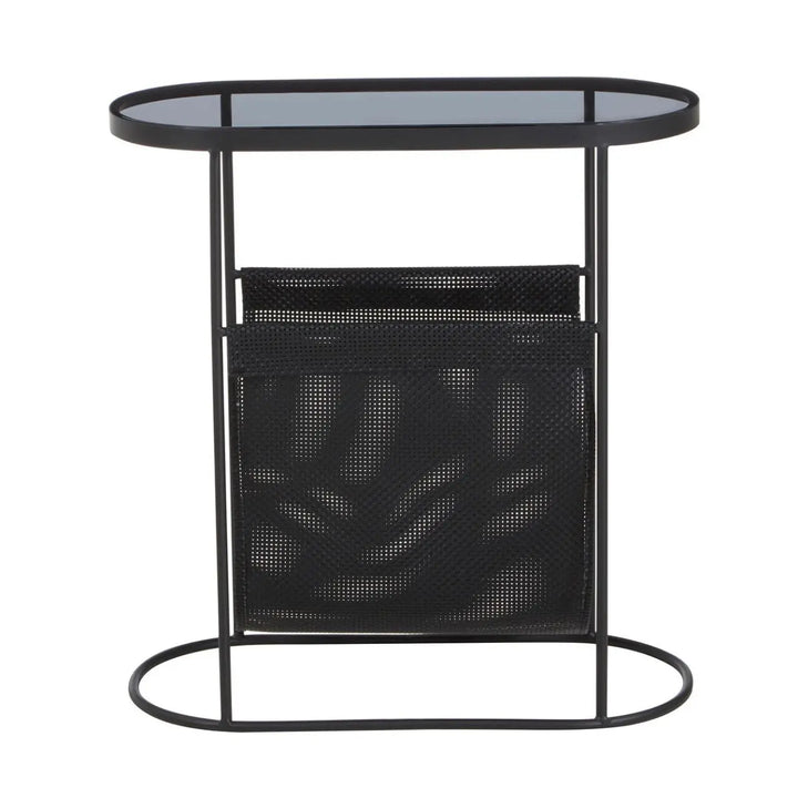 Terenzo Side Table With Grey Glass Top #NJ Home Interiors#