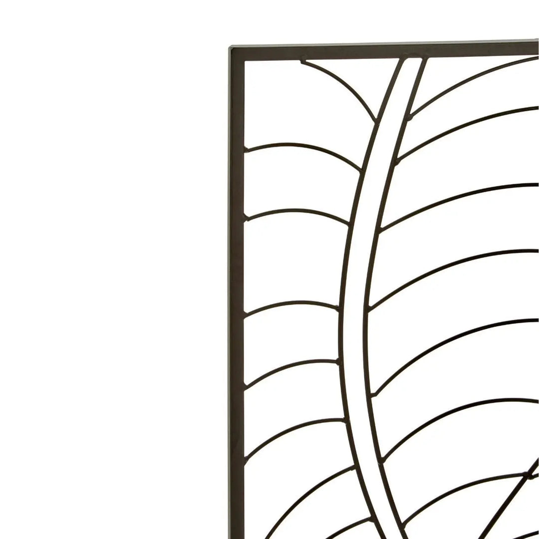 Terenzo Small Black Leaf Design Wall Art #NJ Home Interiors#