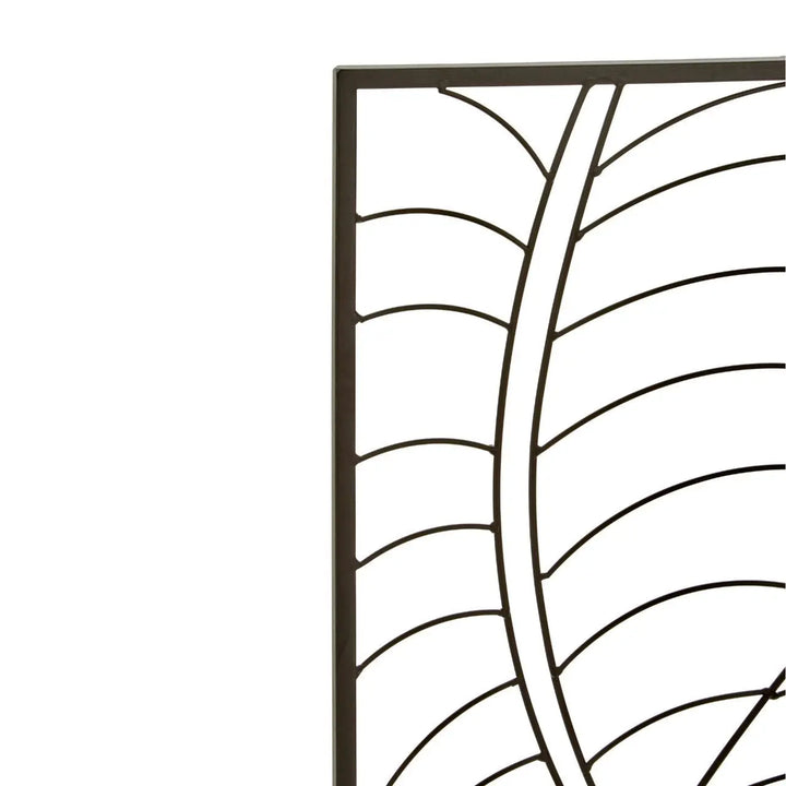 Terenzo Small Black Leaf Design Wall Art #NJ Home Interiors#
