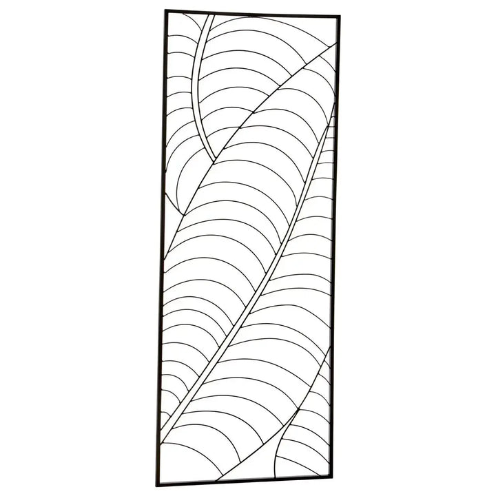 Terenzo Small Black Leaf Design Wall Art #NJ Home Interiors#