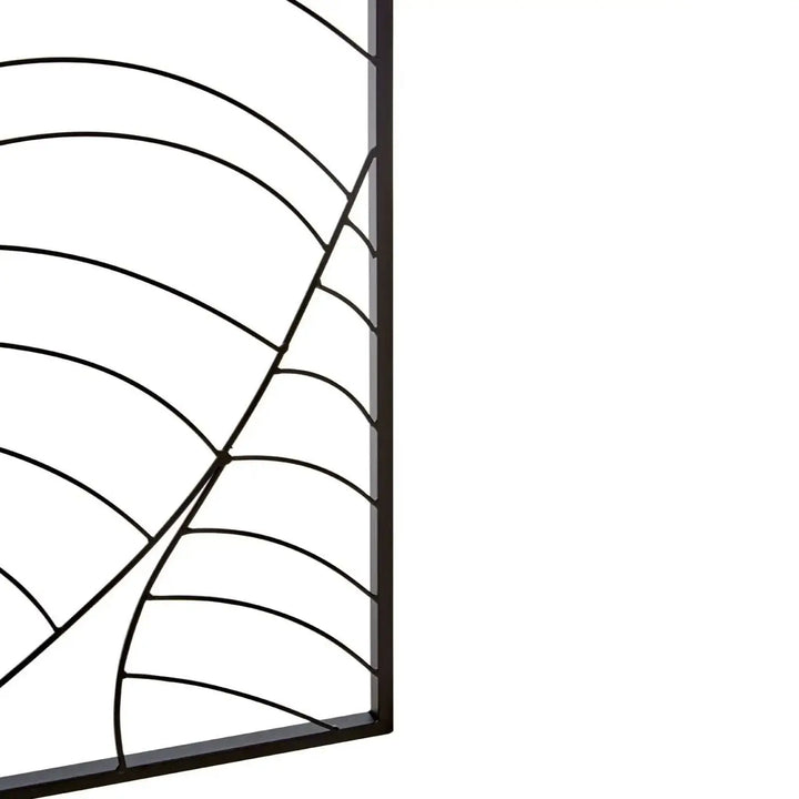 Terenzo Small Black Leaf Design Wall Art #NJ Home Interiors#