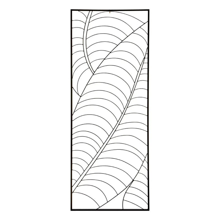 Terenzo Small Black Leaf Design Wall Art #NJ Home Interiors#