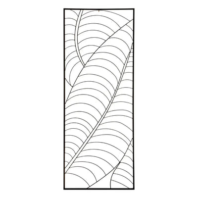 Terenzo Small Black Leaf Design Wall Art #NJ Home Interiors#