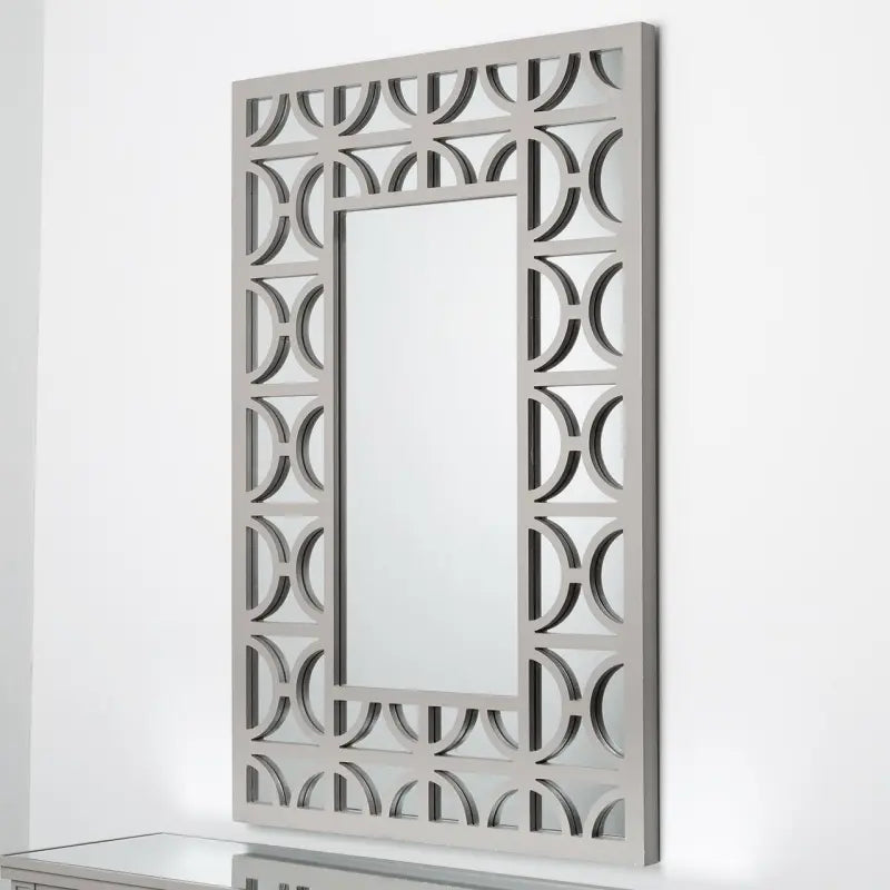 Torino 79x118cm Wall Mirror Grey #NJ Home Interiors#