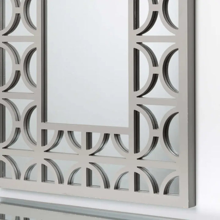 Torino 79x118cm Wall Mirror Grey #NJ Home Interiors#