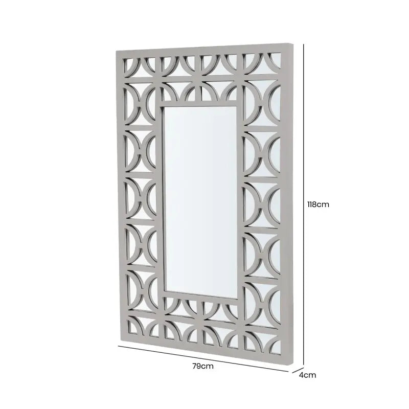 Torino 79x118cm Wall Mirror Grey #NJ Home Interiors#