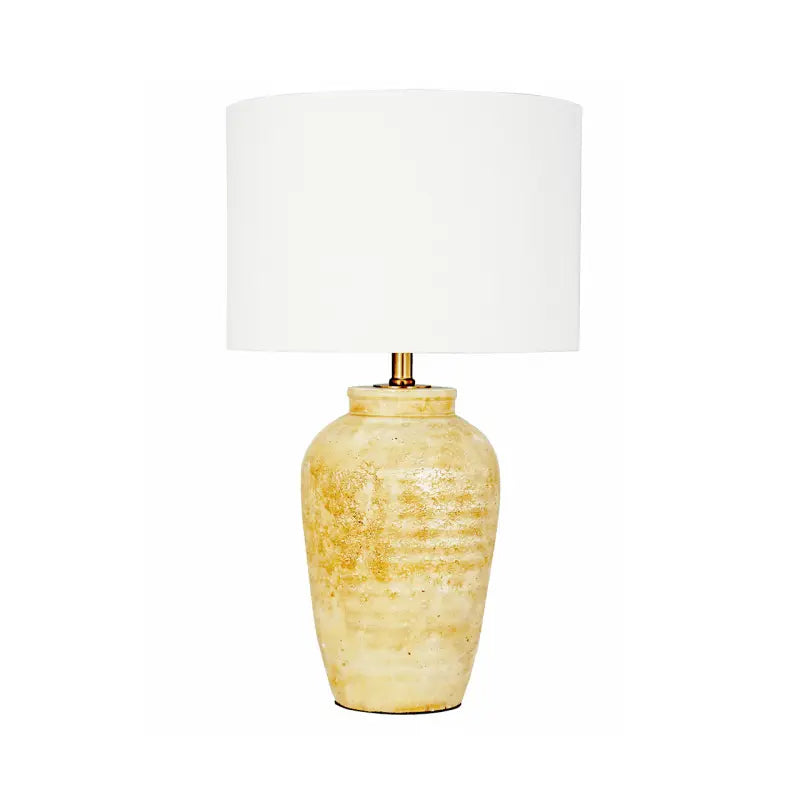 Travertine Polyresin Table Lamp #NJ Home Interiors#