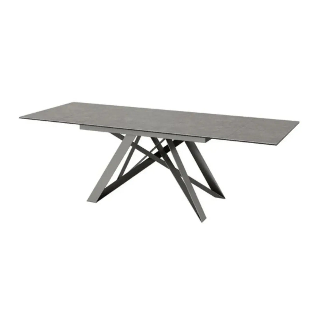 Velara 160 - 240cm Slate Grey Ceramic Pull - out Extending Dining Table #NJ Home Interiors#