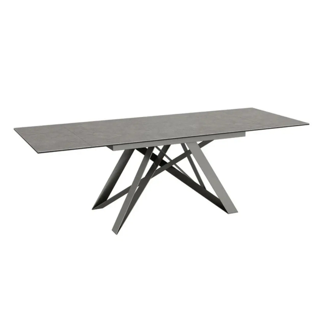 Velara 160 - 240cm Slate Grey Ceramic Pull - out Extending Dining Table #NJ Home Interiors#
