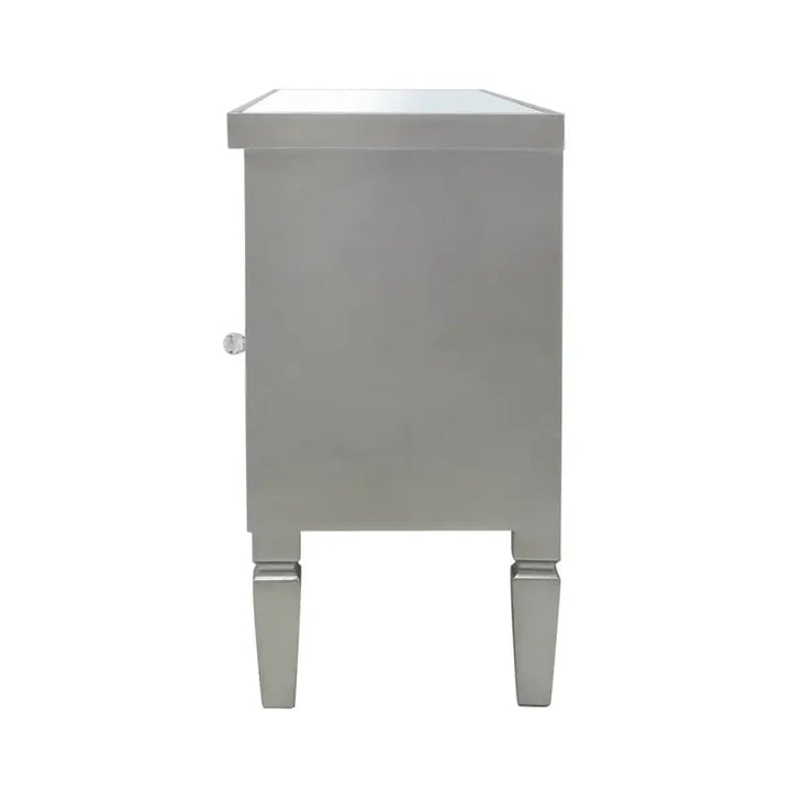 Vista 2 Drawer Champagne Wood Mirror Entertainment Unit #NJ Home Interiors#