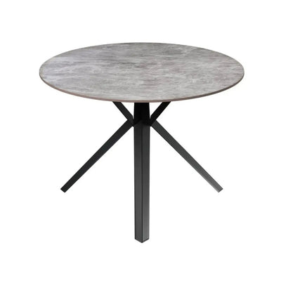 Vitello 120cm Round Gloss Grey Ceramic Dining Table #NJ Home Interiors#