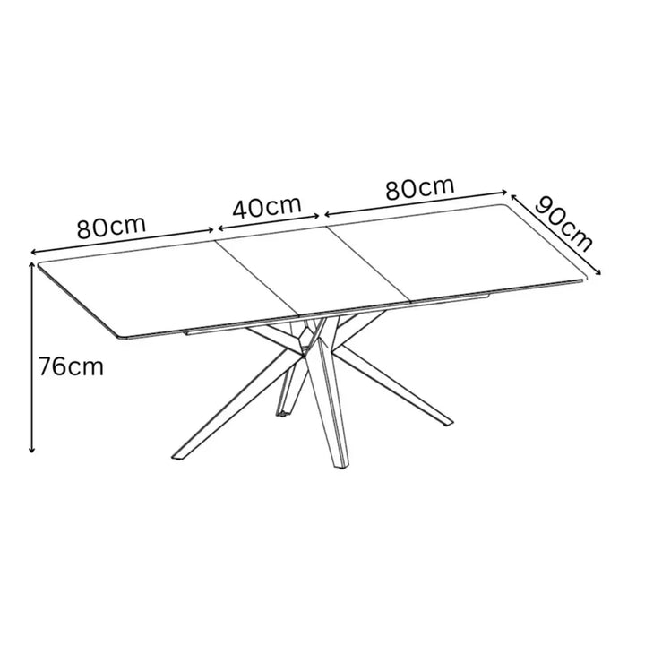 Vitello 160 - 200cm Grey Ceramic Pull - out Extending Dining Table #NJ Home Interiors#
